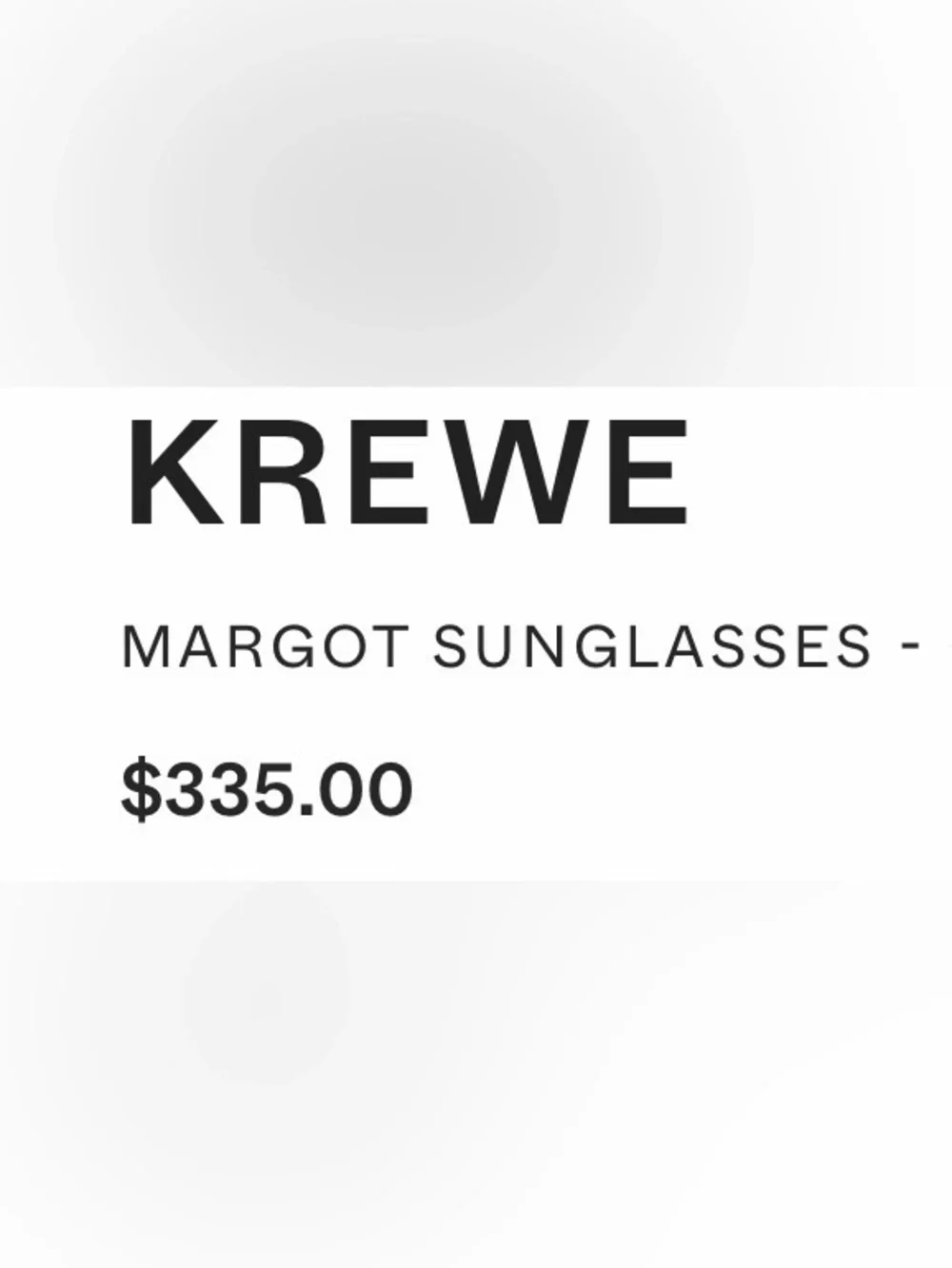 KREWE SUNGLASSES MARGOT - BRAND NEW